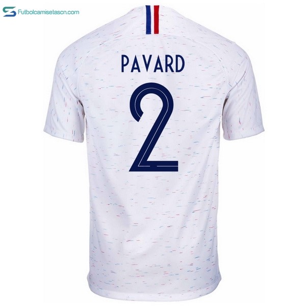 Camiseta Francia 2ª Pavard 2018 Blanco
